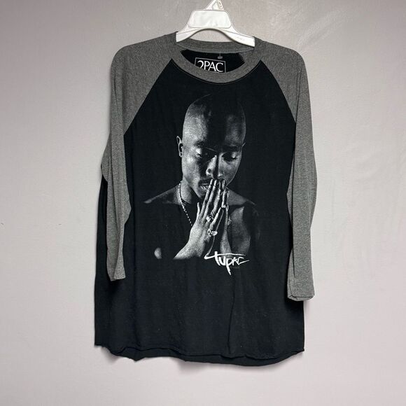 2PAC Black and Gray Men's Shirt size Large L 2 Pac - Picture 2 of 4